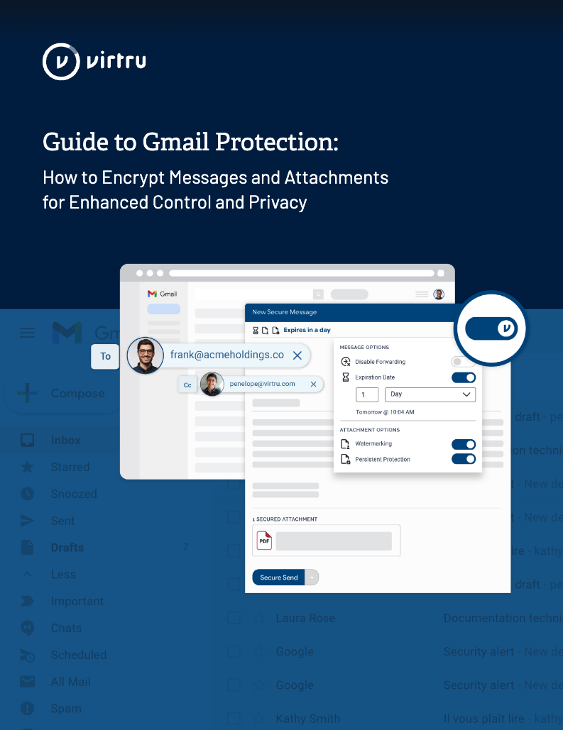 The cover of Virtru's Guide to Gmail Encryption