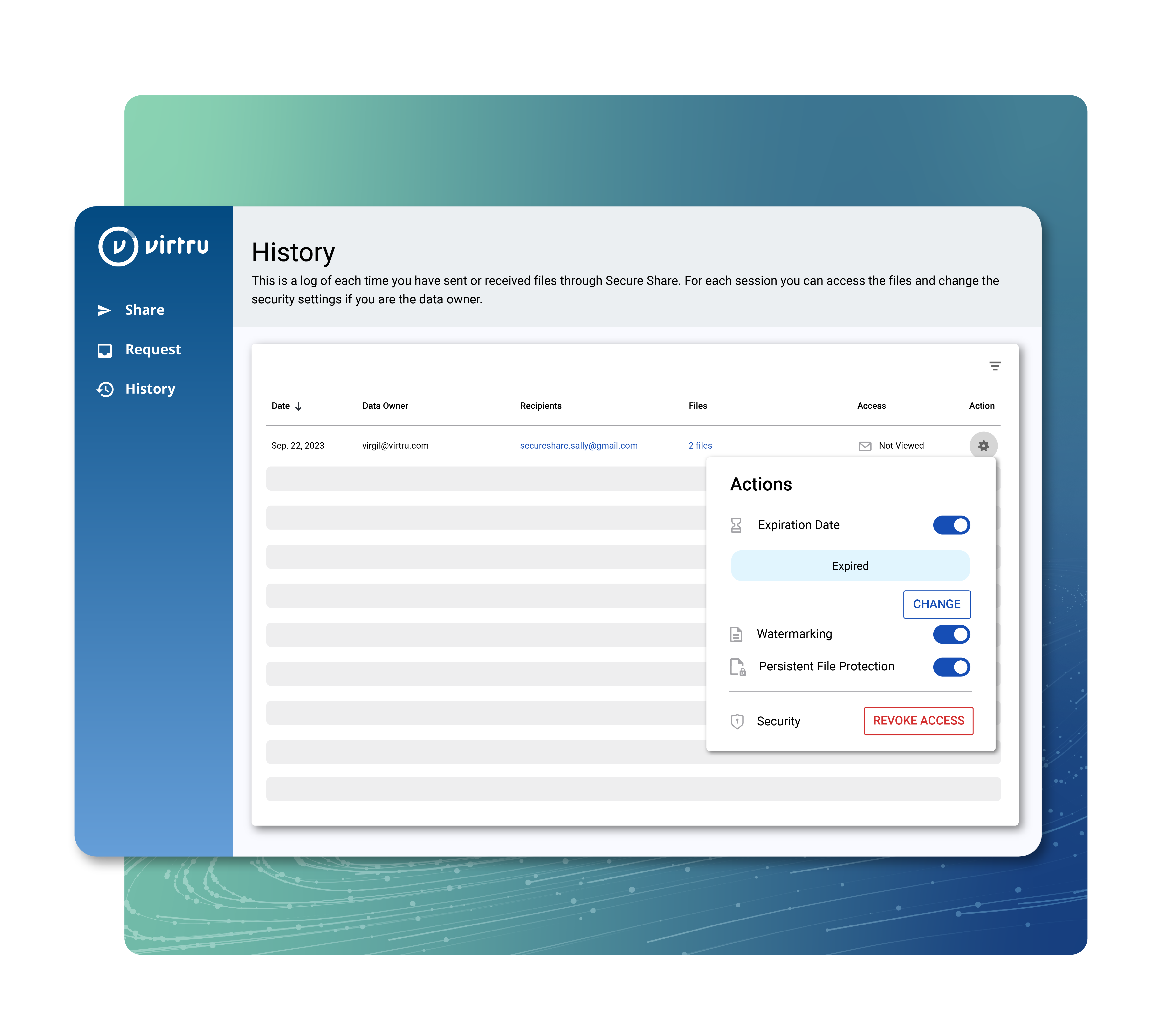 A history of file sharing in the Virtru Control Center