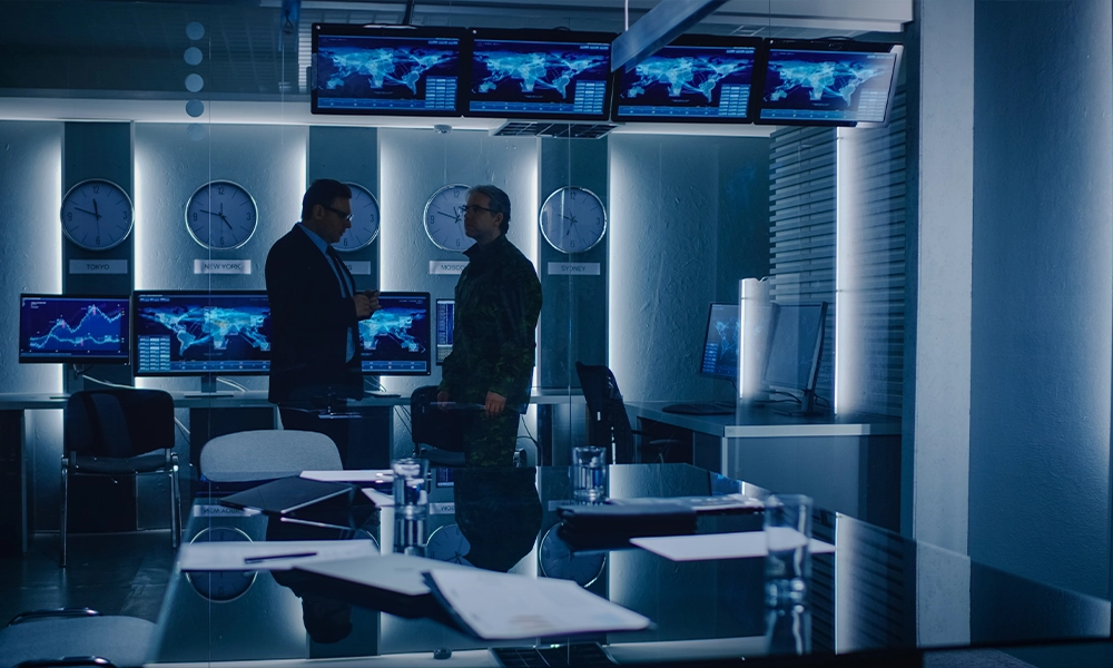 Security engineers speak in a secure location